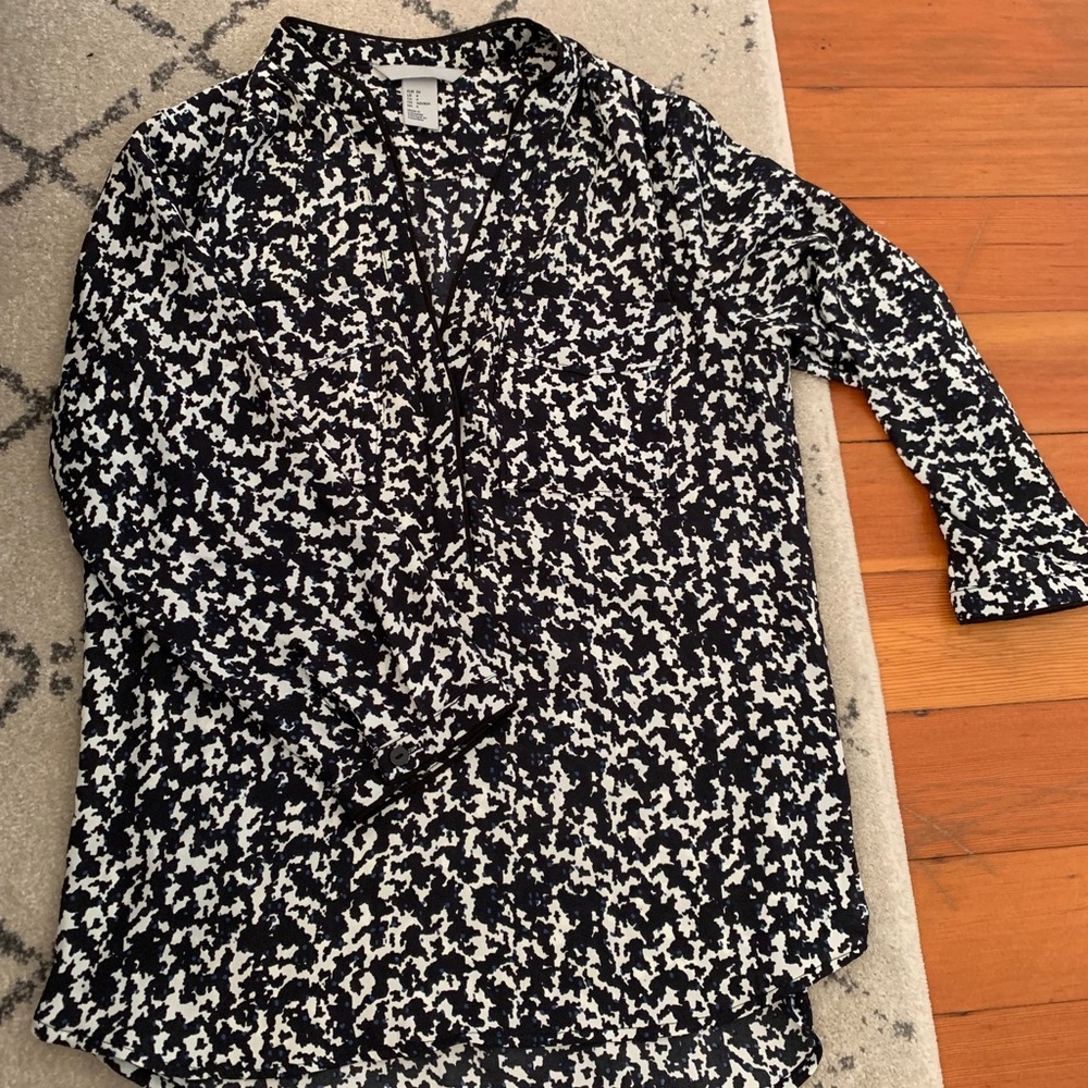 Black & White H & M Blouse